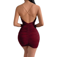 Women's Cross-Back Halter Dress