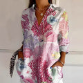 Floral Women's Button Shirt Casual And Comfortable
