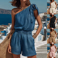 Women's Two-Piece Set With A One-Shoulder Top