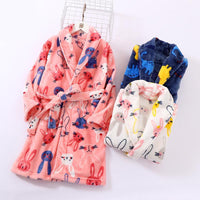 Children's Autumn And Winter Flannel Pajamas Home Clothes Boys And Girls