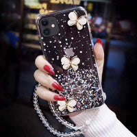 Butterfly Glitter Epoxy Phone Transparent Soft Shell Can Be Customized