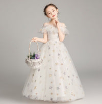 Princess Dress Girl Puffy Flower Piano Costumes