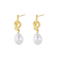 Womens French Vintage Baroque Pearl Earrings