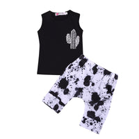 Children's Clothing Sleeveless For Boy Cactus Letter Two-piece Set