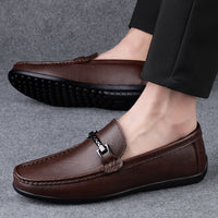 Men's One Pedal Genuine Leather High-grade Soft Soled Flats Casual