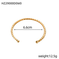 Personalized Patterned Bracelet For Women Elegant Geometric Layering Bangle In Solid Colors