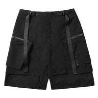 Functional Style Dark Double Sided Ribbon Shorts