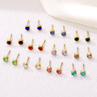 Stainless Steel Gold-plated Birthday Stone Constellation Diamond Bone Nail