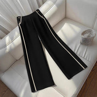 High-waisted Slimming Button-front Versatile Wide-leg Pants For Women