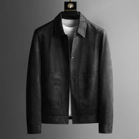 Brand High-grade Lapel Casual British Style Jacket Pu Shuai Easy Matching Clothes