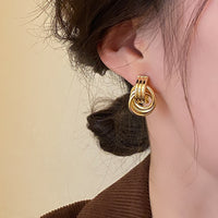 Best-selling Golden Circular Geometric Twisted Multi-layer Braided Design