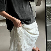 Irregular Mid-Length Lace Patchwork Skirt