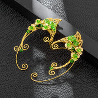 Original Retro Green Handmade Graceful Cross-border Non-piercing Ear Clip