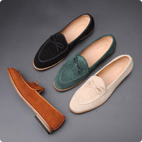 Genuine Leather Suede Slip-on Loafers