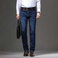 Stretch Jeans Autumn And Winter Loose Plus Size Business Casual Pants