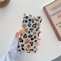 Square Leopard Print Shell Phone Case