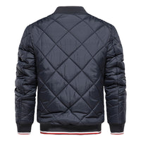 Men's Stand Collar Cotton-padded Jacket Solid Color Casual Cotton-padded Jacket