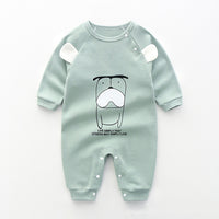 Western Style Long-sleeved Net Red Romper Baby Pajamas Cotton Short-sleeved Princess One-piece