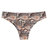 Printed Ice Silk Seamless Low-waist One-piece Thin Breathable Briefs