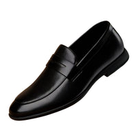 Mens Casual Breathable Leather Shoes With Soft Soles