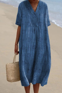 Plus-size Womens Short-sleeve Shirt Dress