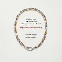 9MM Width Cuban Link Chain Hand Polished Necklace