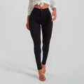 Mid Waist Slim Fit Stretch Black Skinny Tappered Pants Jeans Stretch