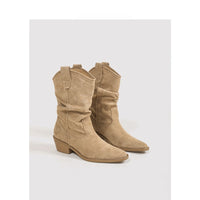 Women's Vintage Chunky Heeled Ankle Boots