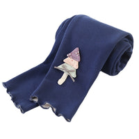Sweet Cropped Ruffled Underwear Fleece Lined Padded Warm Keeping Slim-fit Trousers