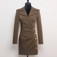Simple Elegant Slimming One-Piece Suit Dress For Women