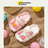 Cheerful Mario Children's Women's Summer Children Non-slip Parent-child Princess Sandals