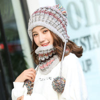 Knitted Hat And Scarf Set