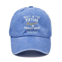 Washed Print Denim Baseball Cap Retro Versatile Soft Top Hat