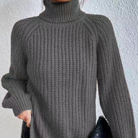 Comfortable Womens Top With A High Fold-over Collar