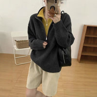 Casual Versatile Loose False Two Pieces Advanced Design Sweater
