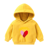 Children's Hooded Sweatshirt Fleece-lined Autumn And Winter Cartoon Printed Long-sleeved Top