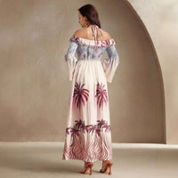 Printed Halter-Neck SpringSummer Resort Dress