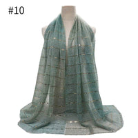 Spring And Summer Women's Bag Scarf Thin Breathable Solid Color Crumpled Panel Pressing Polyester Scarf