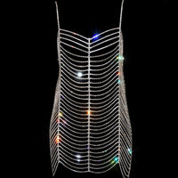 Ladies Fashion Rhinestone Body Chain Party Dress