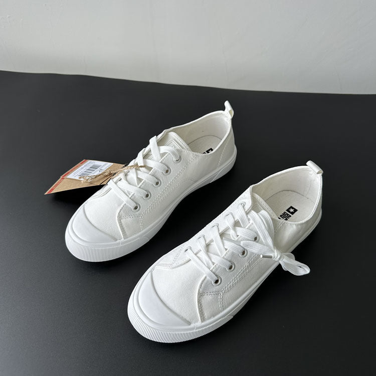 Spring NEW Low Cut Round Head Canvas Shoes Slip-on