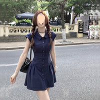 Figure-flattering Skirt Dress For Women Sleeveless Summer Shirt Dress