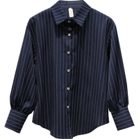 Niche Vintage Striped Women's Shirt