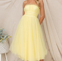 Tube Top Mesh Dress For Women