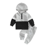 Boys And Girls Hooded Casual Long Sleeve Stitching Hoodie Autumn Children's Suit