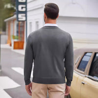 V-neck Knitted Sweater For Men Casual Warm And Perfect As A Base Layer