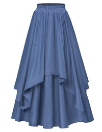 Irregular Mid-length Skirt With An Elastic Waist