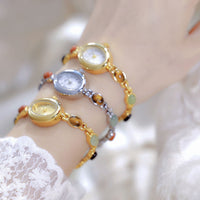 Natural Jade Multi-treasure Bracelet Fu Lu Shou