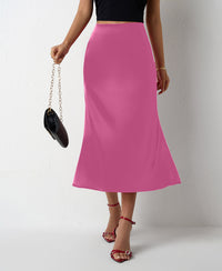 Satin Women's Fishtail Satin Skirt