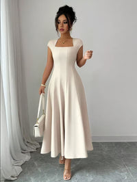 Fashionable And Elegant Slim-fit Tank Dress With A-line Skirt For Women