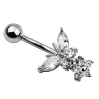 Creative Butterfly Zircon Umbilical Button Umbilical Ring